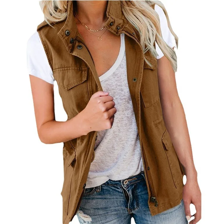 Jackets Women Turn Down Collar Sleeve Coats Zipper Vest Coats Pockets Coat Vest Jacket Slim Fit Y2k Casual Streetwear Summer
Jackets Women Turn Down Collar Sleeve Coats Zipper Vest Coats Pockets Coat Vest Jacket Slim Fit Y2k Casual Streetwear Summer