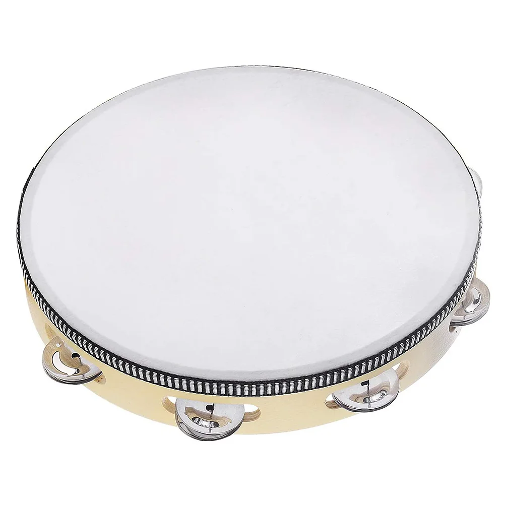 10 Inch Hand Held Sheepskin Tambourine with Bright Metal Jingles Smooth Edges Design for Beginners Family Gathering
10 Inch Hand Held Sheepskin Tambourine with Bright Metal Jingles Smooth Edges Design for Beginners Family Gathering