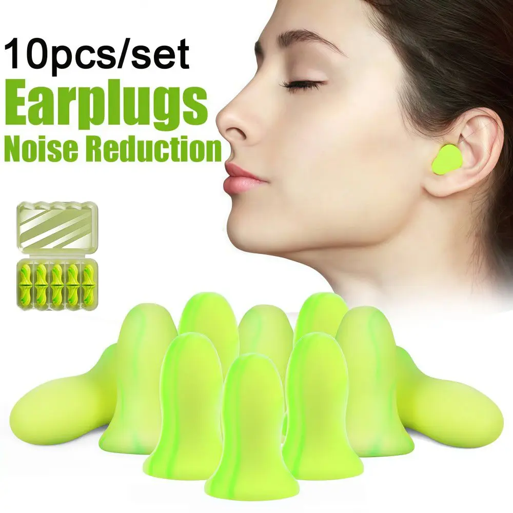 10Pcs/Box Reusable Anti-Noise Earplugs Slow Rebound Soft Foam Sleeping Aid Earplugs Comfortable Fit Anti-Tinnitus
10Pcs/Box Reusable Anti-Noise Earplugs Slow Rebound Soft Foam Sleeping Aid Earplugs Comfortable Fit Anti-Tinnitus