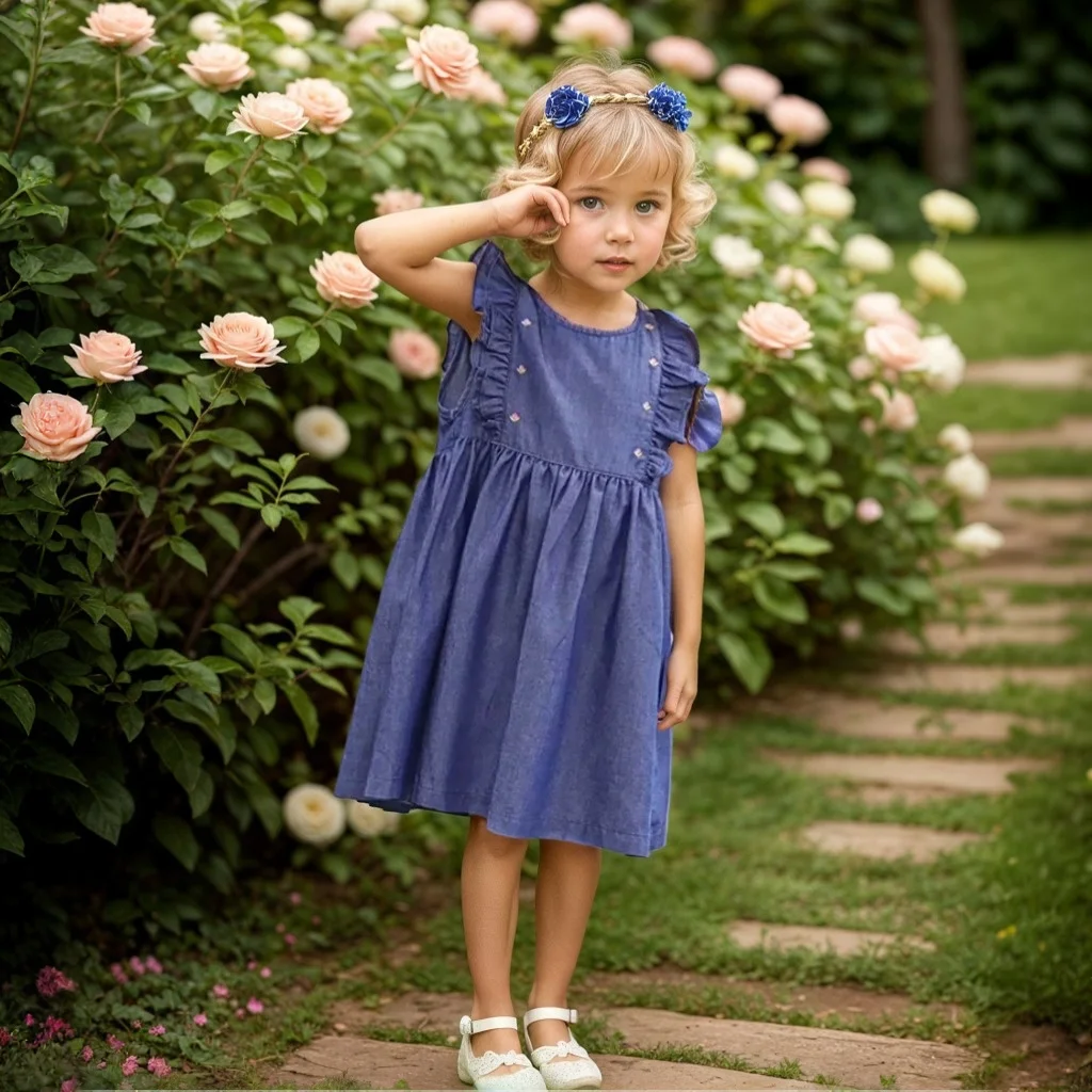 Costume for Girls Chest Embroidery Little Girls Summer Denim Dress Cozy Ruffle Sleeves Kids Dresses Toddler Girl Clothing 1-6 Y
Costume for Girls Chest Embroidery Little Girls Summer Denim Dress Cozy Ruffle Sleeves Kids Dresses Toddler Girl Clothing 1-6 Y