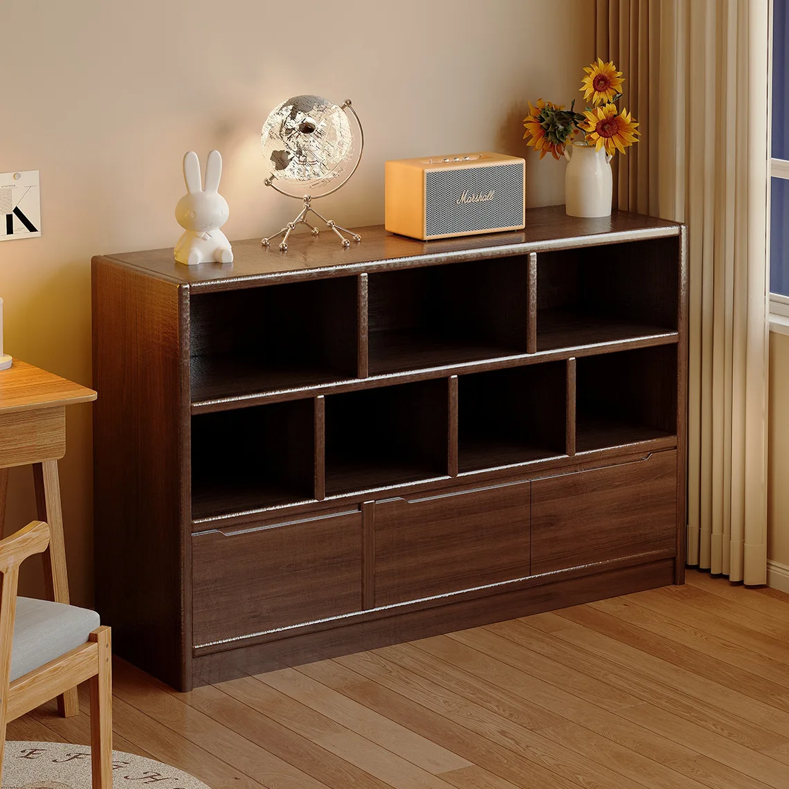 Bookshelf Shelf Floor-to-ceiling locker Integrated storage against the wall Lattice cabinet Drawer Bedroom Bedside cabinet Long
Bookshelf Shelf Floor-to-ceiling locker Integrated storage against the wall Lattice cabinet Drawer Bedroom Bedside cabinet Long