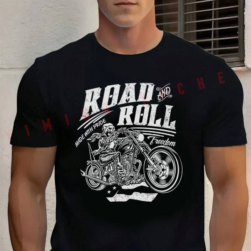 Men's Summer 100 Pure Cotton Fashion Casual Loose Moto Classic Road Roll Bikes T-shirt Short Sleeved Top Tees
Men's Summer 100 Pure Cotton Fashion Casual Loose Moto Classic Road Roll Bikes T-shirt Short Sleeved Top Tees