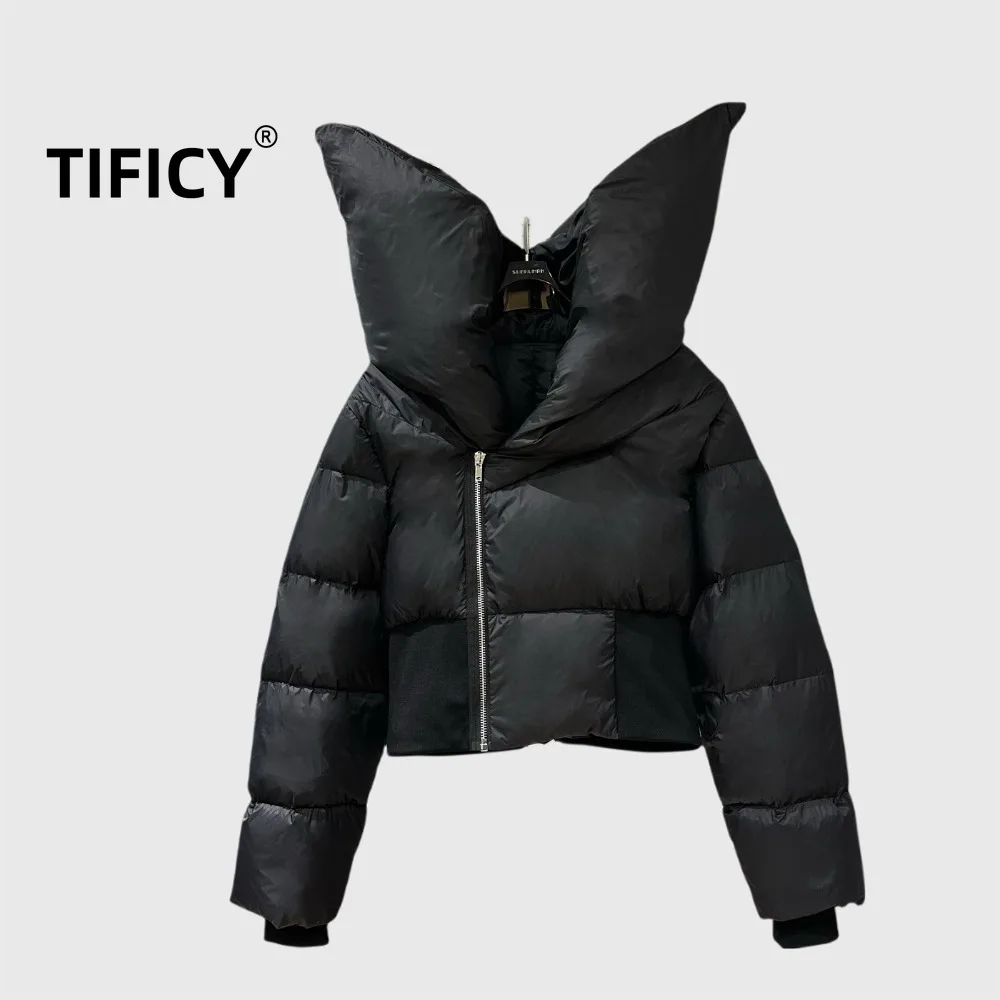 High Street Winter Duck Down Jacket Women's Dark Style New Down Jacket with Stand Up Collar Design Short Down Coats
High Street Winter Duck Down Jacket Women's Dark Style New Down Jacket with Stand Up Collar Design Short Down Coats