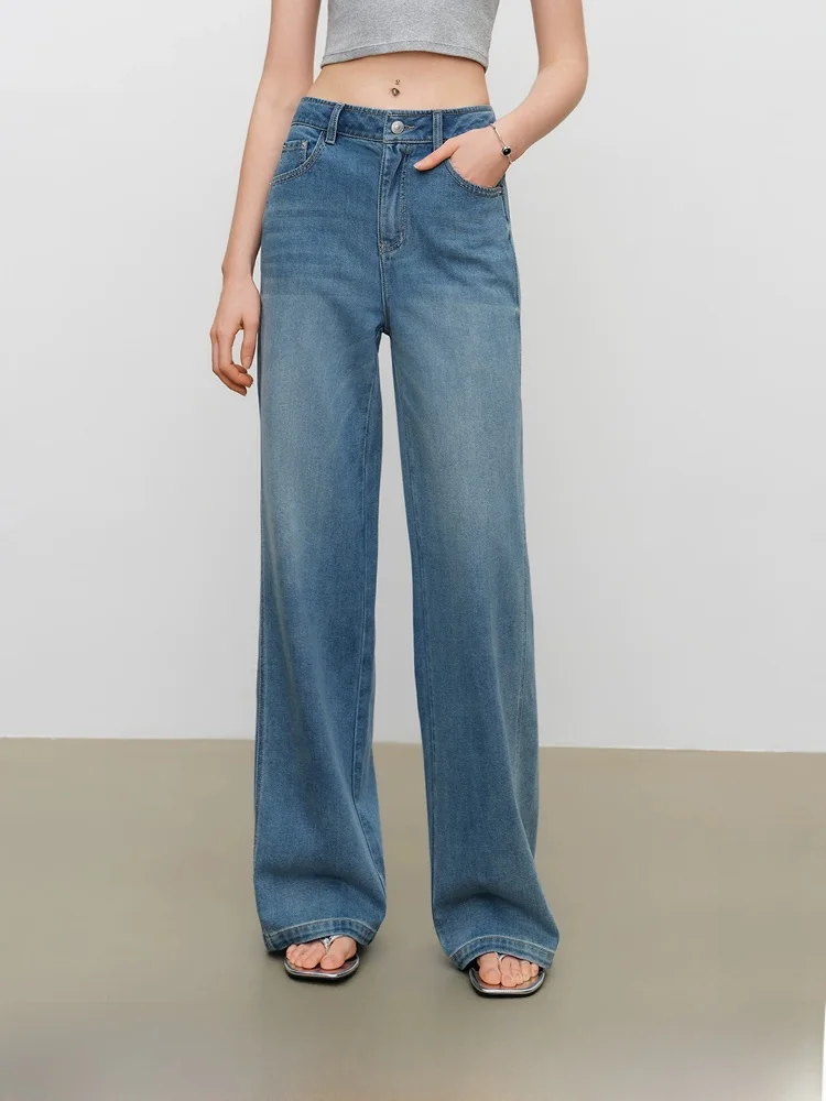 High Waist Wide Leg Jeans Women's Slimming Drapey Pear Shape Floor Length Pants Cotton Blend Casual Commute Style
High Waist Wide Leg Jeans Women's Slimming Drapey Pear Shape Floor Length Pants Cotton Blend Casual Commute Style
