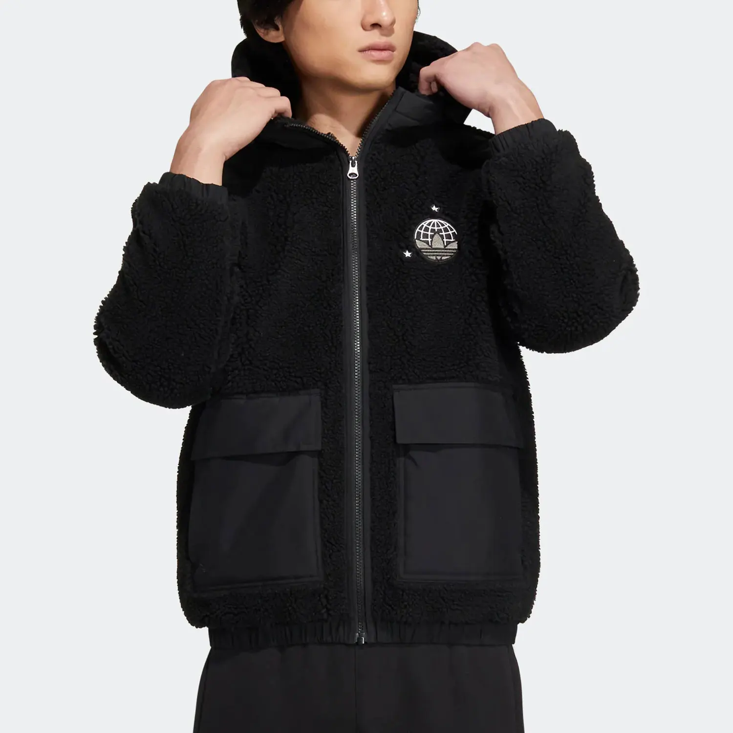 Adidas genuine clover spring men's and women's imitation lamb fleece hooded jacket HS2004
Adidas genuine clover spring men's and women's imitation lamb fleece hooded jacket HS2004