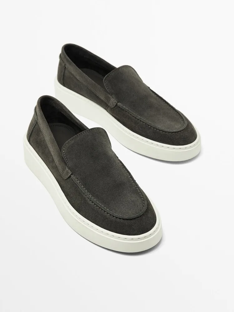 MD Men's Slip-On Velvet Leather Loers Summer New Sle Casual Faion Single oes Breathable Flat Heel Pointed Toe oes
MD Men's Slip-On Velvet Leather Loers Summer New Sle Casual Faion Single oes Breathable Flat Heel Pointed Toe oes