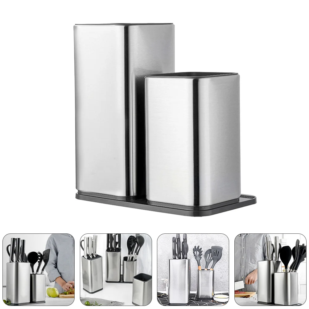 Stainless Steel Knife Holder Cutlery Kitchen Desktop Cutting Tools Seat Storage Bucket Washable Food Grade Safe Small Size Large
Stainless Steel Knife Holder Cutlery Kitchen Desktop Cutting Tools Seat Storage Bucket Washable Food Grade Safe Small Size Large