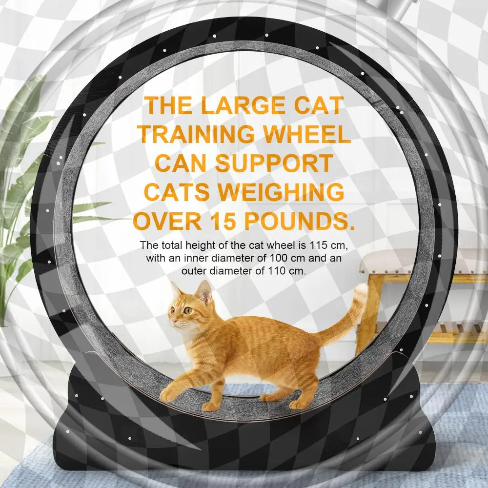 Cats Exercise Running Wheel 43 Inch Large Cat Running Treadmill Wheel for Indoor Cats
Cats Exercise Running Wheel 43 Inch Large Cat Running Treadmill Wheel for Indoor Cats