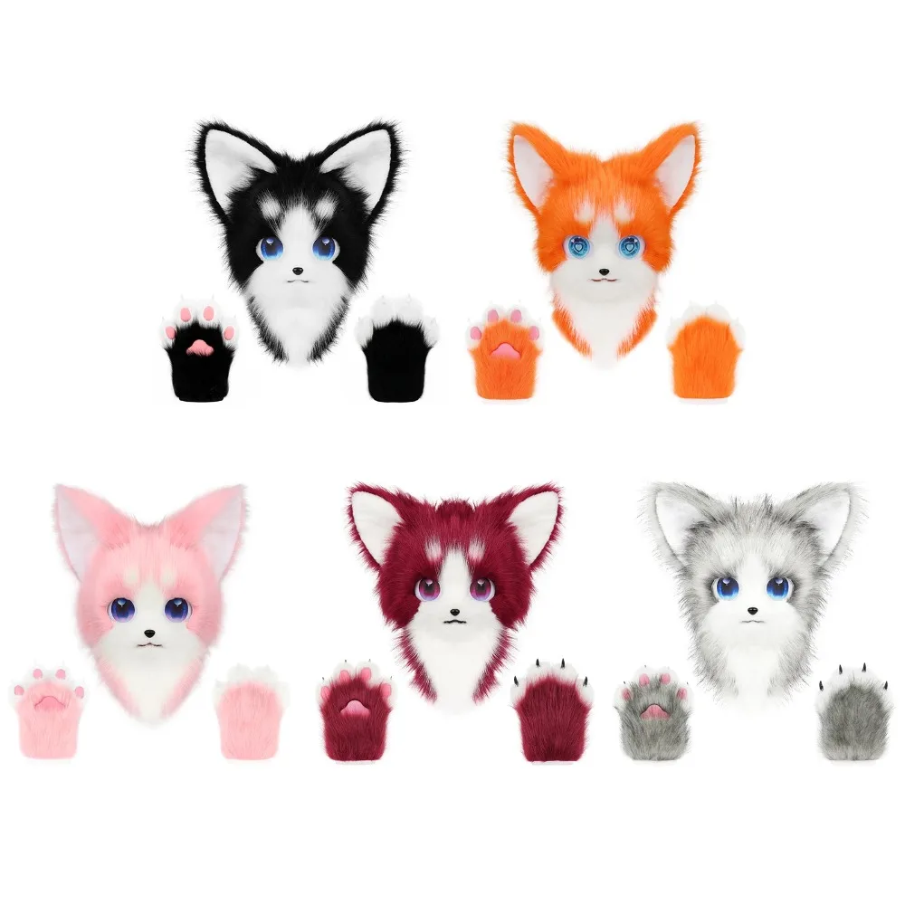 Animal Cat Fursuit Head Mask Furry and Therian Paw Gloves Set for Halloween Cosplay Costume Accessories
Animal Cat Fursuit Head Mask Furry and Therian Paw Gloves Set for Halloween Cosplay Costume Accessories