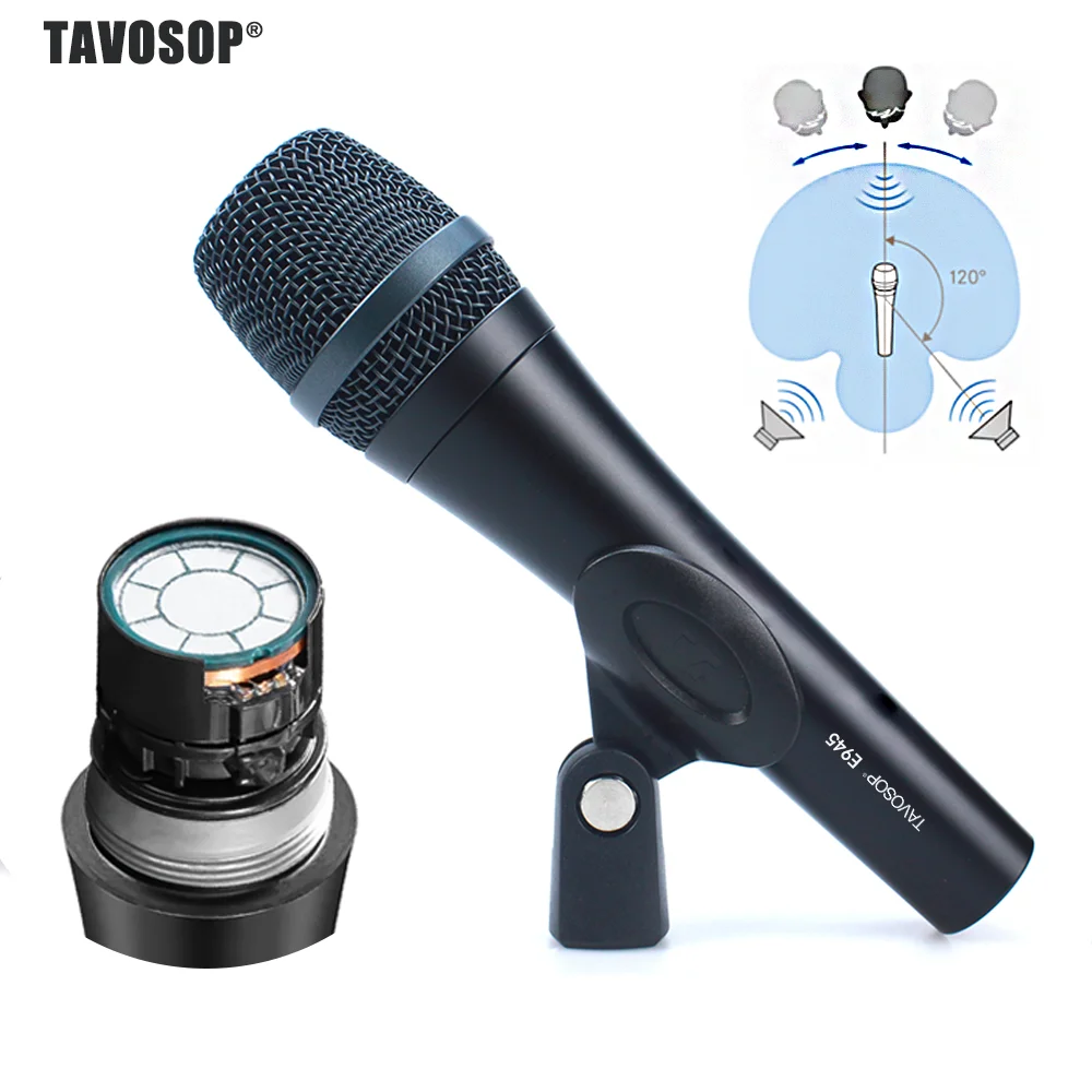 TAVOSOP E945 Supercardioid Dynamic Microphone Professional Handheld Microphone for Karaoke Stage Singing Recording Vocal Mic
TAVOSOP E945 Supercardioid Dynamic Microphone Professional Handheld Microphone for Karaoke Stage Singing Recording Vocal Mic