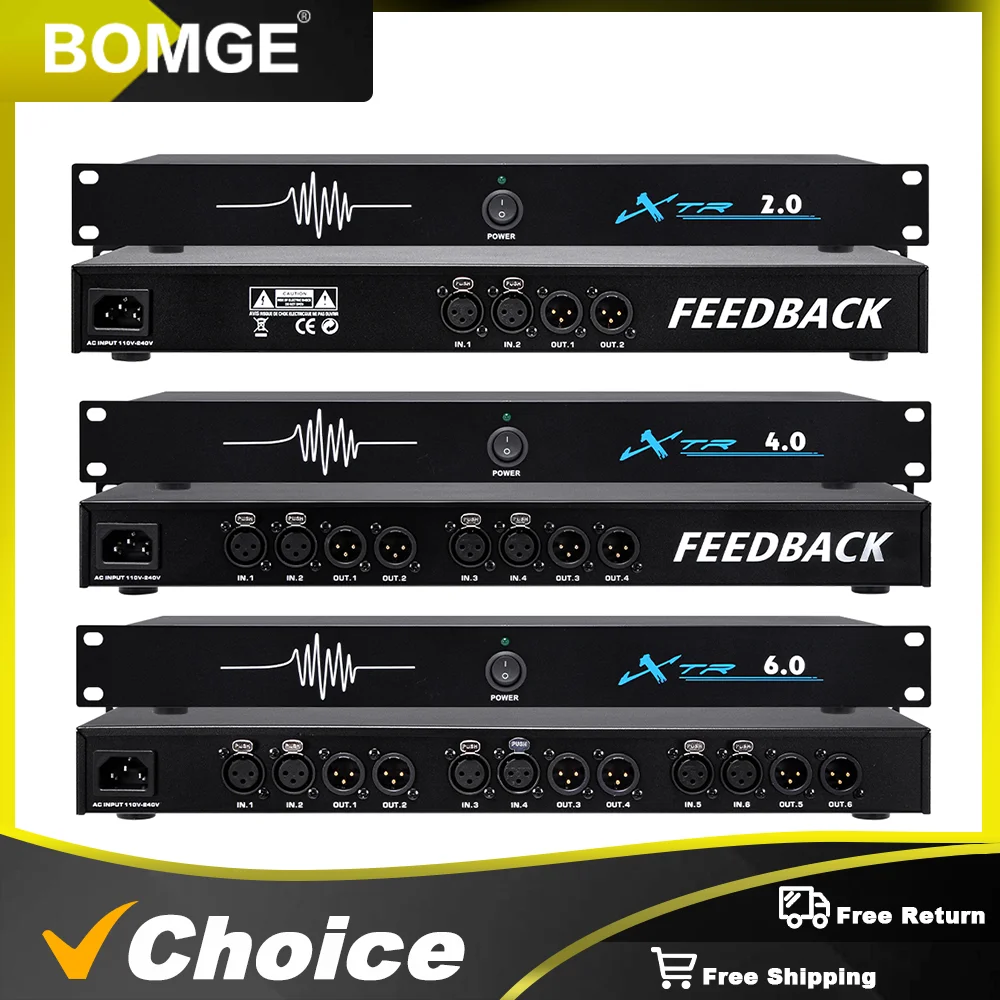 XTR2.0/4.0/6.0 Professional Feedback Suppressor Professional Audio Frequency Changer with Echo Cancellation Anti-Squeak System
XTR2.0/4.0/6.0 Professional Feedback Suppressor Professional Audio Frequency Changer with Echo Cancellation Anti-Squeak System