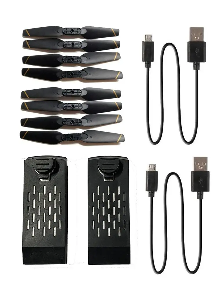 4DRC V4 Foldable Drone RC Quadcopter Spare Parts 2PCS Battery With 2PCS USB Charging Cable + 8PCS Propellers Blade Accessory
4DRC V4 Foldable Drone RC Quadcopter Spare Parts 2PCS Battery With 2PCS USB Charging Cable + 8PCS Propellers Blade Accessory