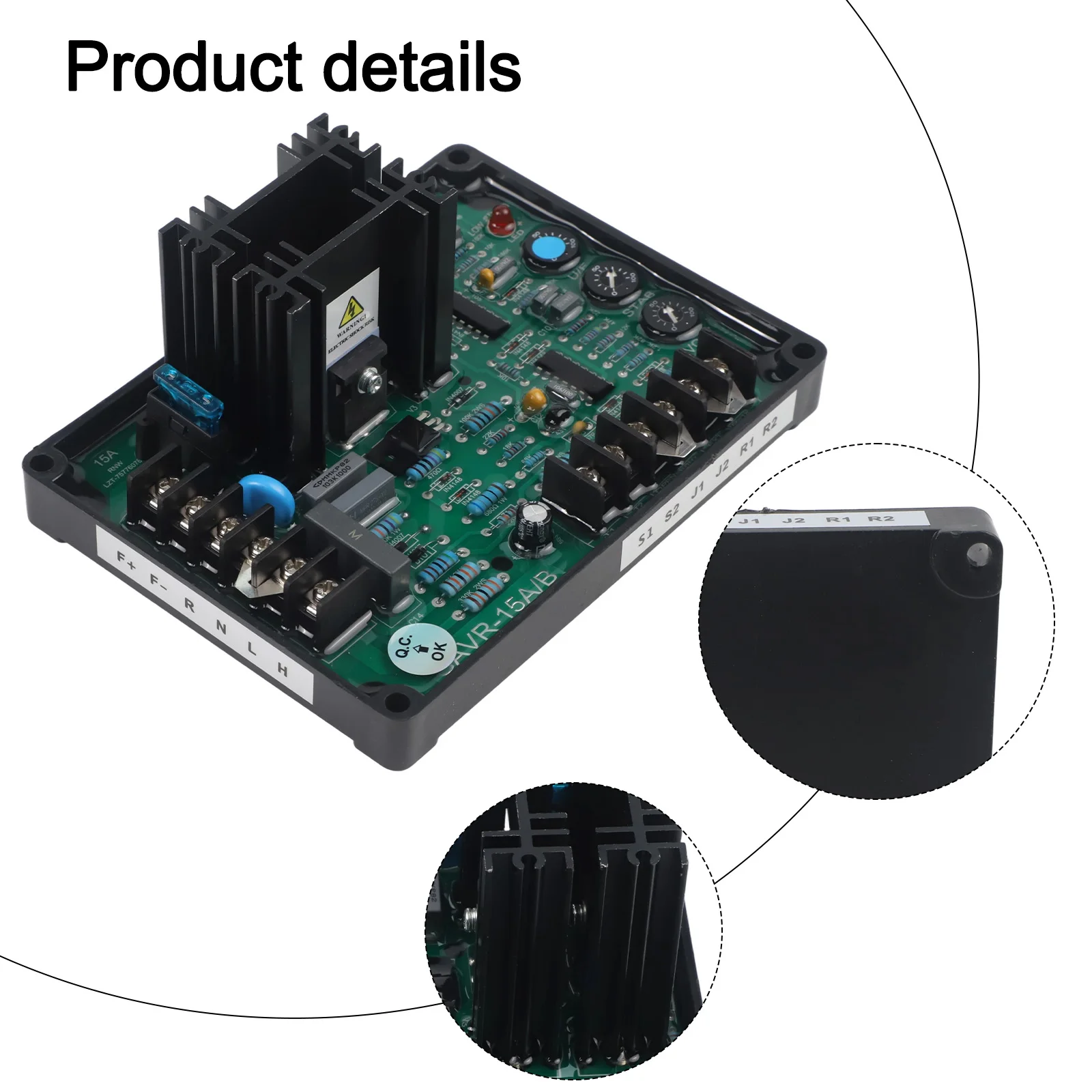 GAVR-15B For Generators AVR GAVR-15B Generator Maintenance Adjustable Voltage Regulation Pressure Sensor Low Speed Protection
GAVR-15B For Generators AVR GAVR-15B Generator Maintenance Adjustable Voltage Regulation Pressure Sensor Low Speed Protection