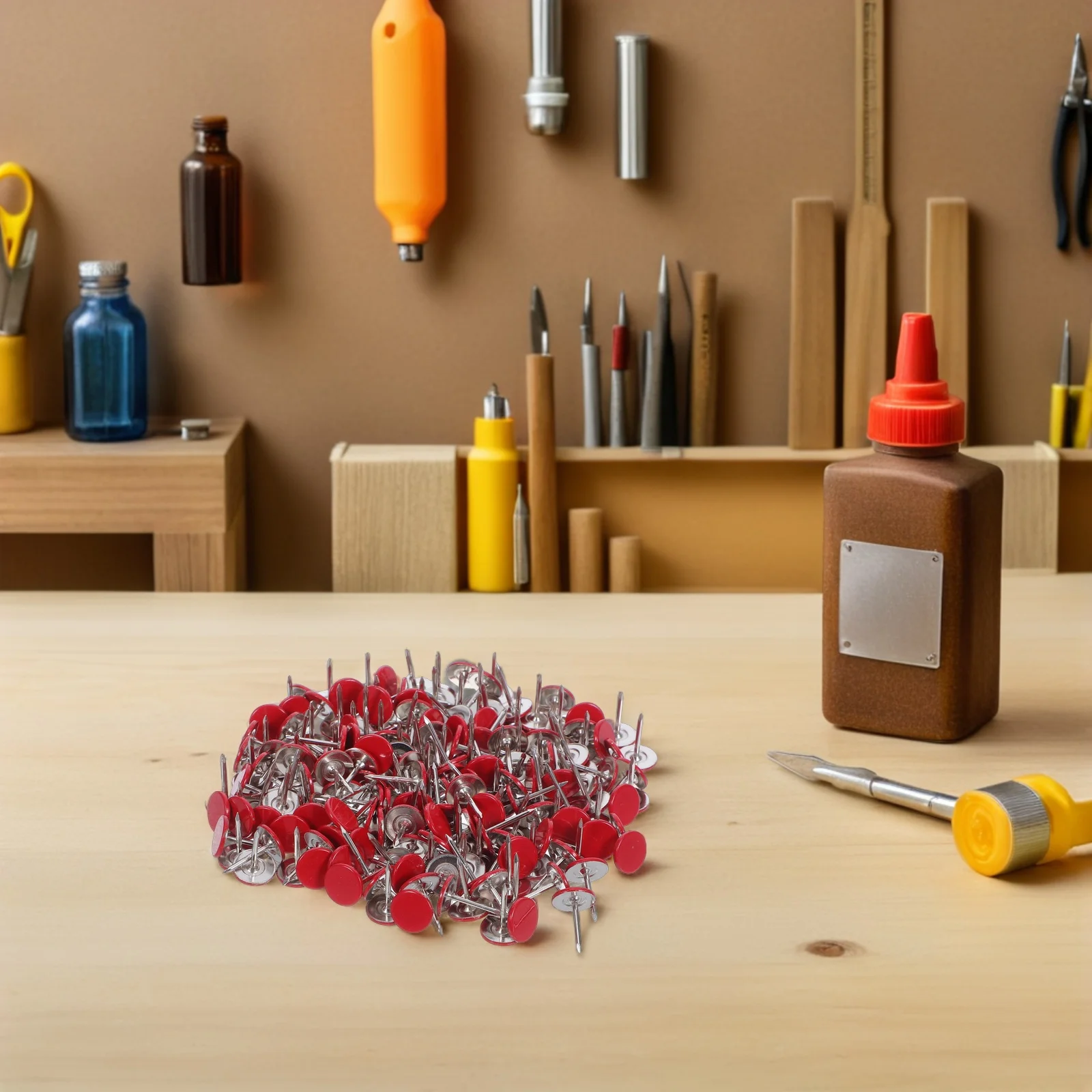200Pcs Decorative Pushpins Red Flat Rounded Head Thumbtacks Strong Hold for Wall Bulletin Cork Board Photo Display 
200Pcs Decorative Pushpins Red Flat Rounded Head Thumbtacks Strong Hold for Wall Bulletin Cork Board Photo Display