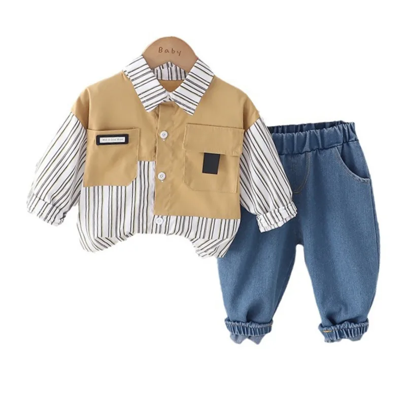 New Spring Autumn Baby Clothes Children Boys Casual Striped Shirt Pants 2Pcs/Sets Infant Outfits Toddler Costume Kids Tracksuits
New Spring Autumn Baby Clothes Children Boys Casual Striped Shirt Pants 2Pcs/Sets Infant Outfits Toddler Costume Kids Tracksuits
