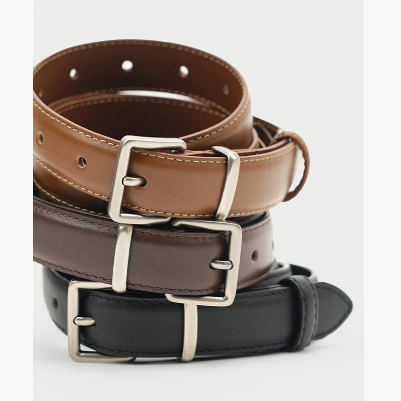 Women Classic Dress Belts with Silver Buckle Black Brown Leather Belts for Jeans Pants
Women Classic Dress Belts with Silver Buckle Black Brown Leather Belts for Jeans Pants