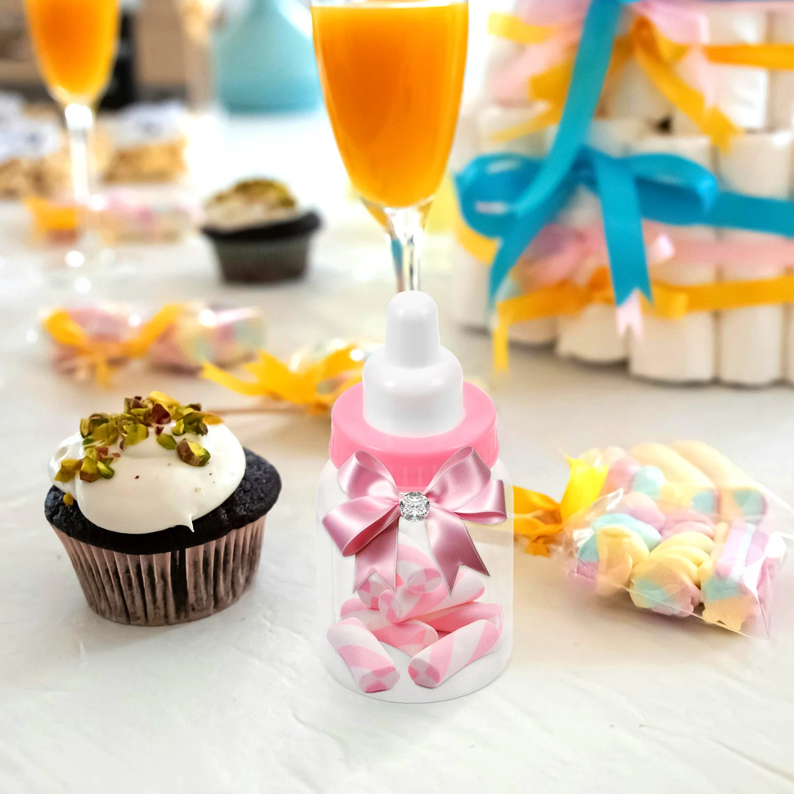 12Pcs Baby Shower Pink Mini Candy Bottles Feeder Style Gift Boxes Plastic Favor Boxes Table Decoration
12Pcs Baby Shower Pink Mini Candy Bottles Feeder Style Gift Boxes Plastic Favor Boxes Table Decoration