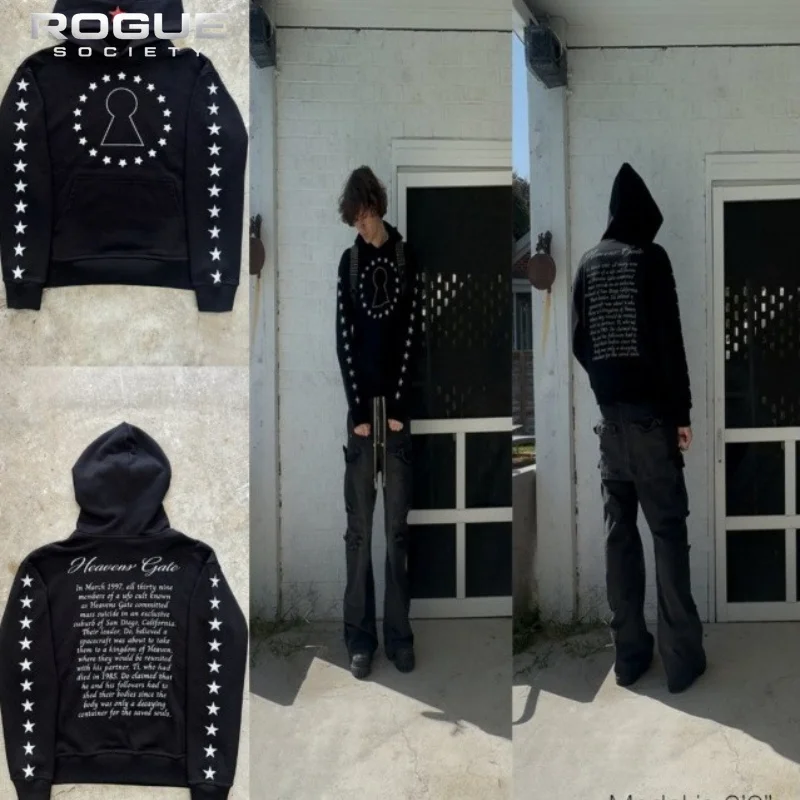 Y2K New Streetwear Star Print Hoodie Men Keyhole Graphic Loose Gothic Grunge Harajuku Summer Letter Print Sweatshirt Tops Unisex
Y2K New Streetwear Star Print Hoodie Men Keyhole Graphic Loose Gothic Grunge Harajuku Summer Letter Print Sweatshirt Tops Unisex