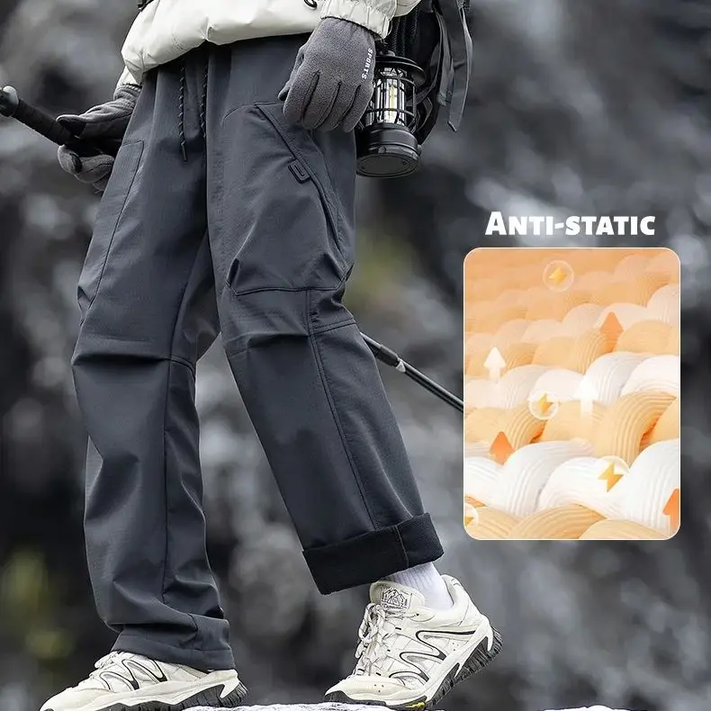 Waterproof Windproof Fleece-Lined Hiking Trousers Outdoor Triple-Protection Sports Workwear Long Trousers Men Women
Waterproof Windproof Fleece-Lined Hiking Trousers Outdoor Triple-Protection Sports Workwear Long Trousers Men Women