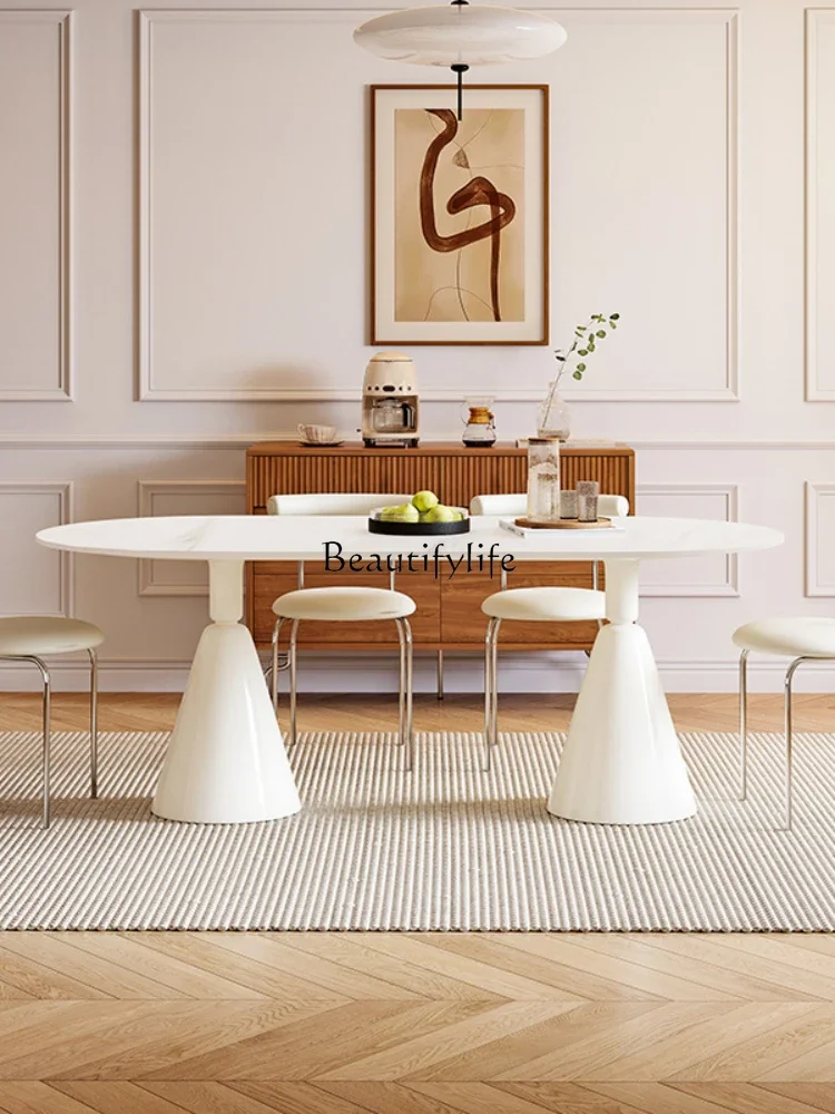 Modern minimalist rock slab dining table cream style modern minimalist rectangular dining table
Modern minimalist rock slab dining table cream style modern minimalist rectangular dining table