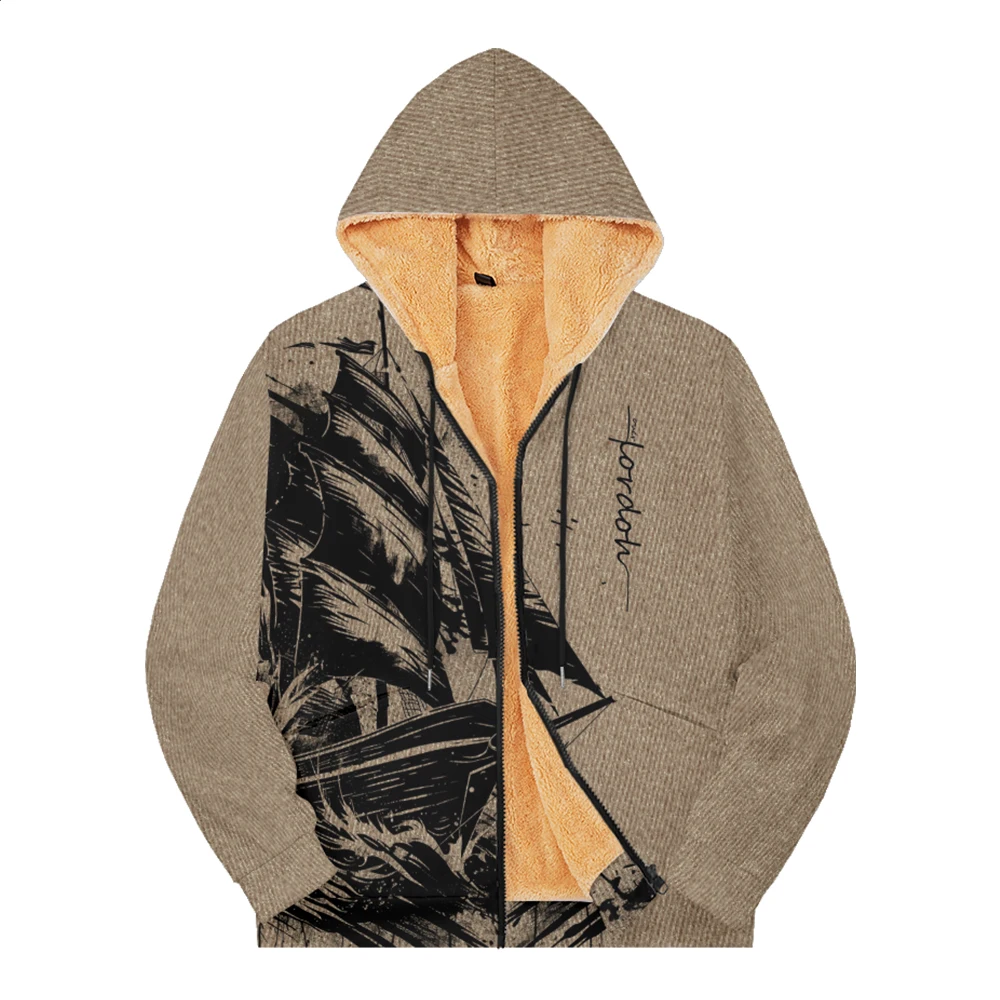 Thick and Warm Men's Wool Jacket with Hoodie, Casual Winter Pullover Coat with Zippered Pockets and Fashionable Design
Thick and Warm Men's Wool Jacket with Hoodie, Casual Winter Pullover Coat with Zippered Pockets and Fashionable Design