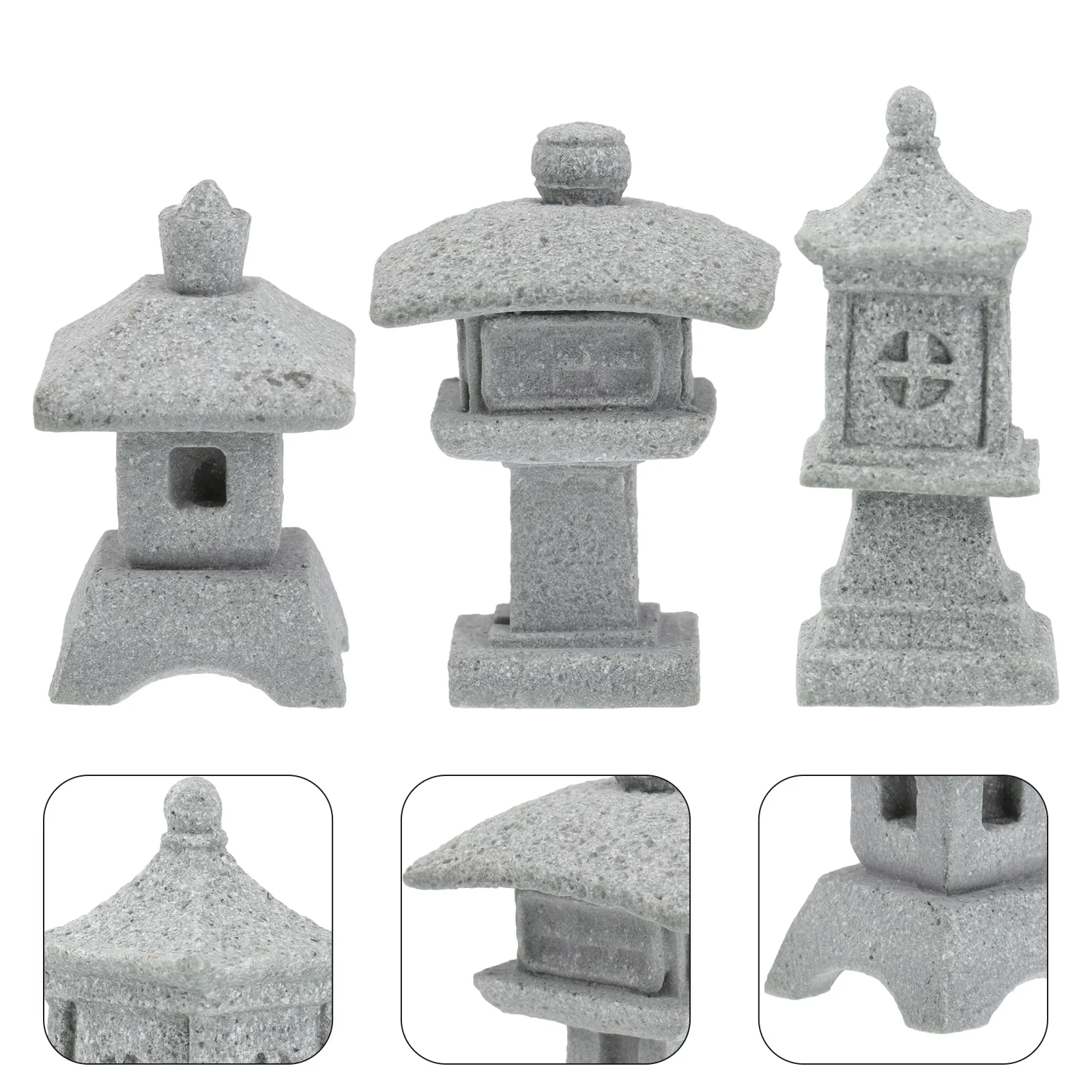3 Pcs Lantern Simulation Landscape Furnishing Articles Garden Figurine Pagoda 500X300X300CM Bonsai Decoration Grey
3 Pcs Lantern Simulation Landscape Furnishing Articles Garden Figurine Pagoda 500X300X300CM Bonsai Decoration Grey