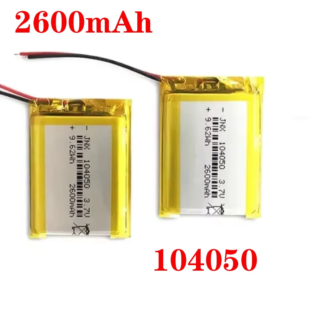 Original 104050 3.7V High Power Polymer Lithium Battery 2600mAh for Beauty Instruments Instruments Fans Projectors Humidifiers
Original 104050 3.7V High Power Polymer Lithium Battery 2600mAh for Beauty Instruments Instruments Fans Projectors Humidifiers