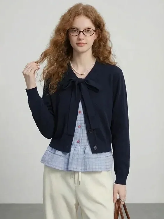 ZhuoZhi Plaid Knitted Vest Set Belted French Sle Soft Long Sve round Ne Elastic Cuffs Spring 2026 Women's Faion
ZhuoZhi Plaid Knitted Vest Set Belted French Sle Soft Long Sve round Ne Elastic Cuffs Spring 2026 Women's Faion