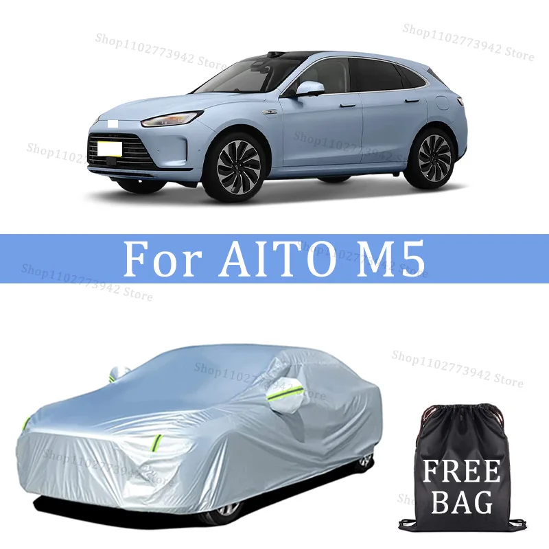 Car Cover For AITO M5 Full Exterior Black Silvery-Auto Cover Sunshade Dustproof Waterproof Reflective strips cars accessories
Car Cover For AITO M5 Full Exterior Black Silvery-Auto Cover Sunshade Dustproof Waterproof Reflective strips cars accessories