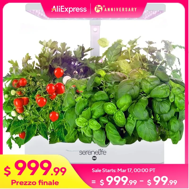 Smart Indoor Garden - Hydroponic Herb Garden with 4000K Grow Lights Panel, No Soil, Mess-Free, Height Adjustable, 6 Plants
Smart Indoor Garden - Hydroponic Herb Garden with 4000K Grow Lights Panel, No Soil, Mess-Free, Height Adjustable, 6 Plants