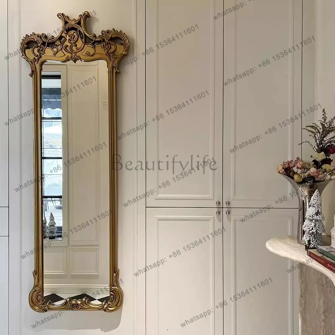 French vintage carved full-length mirror bedroom living room entrance hall fireplace decorative mirror
French vintage carved full-length mirror bedroom living room entrance hall fireplace decorative mirror