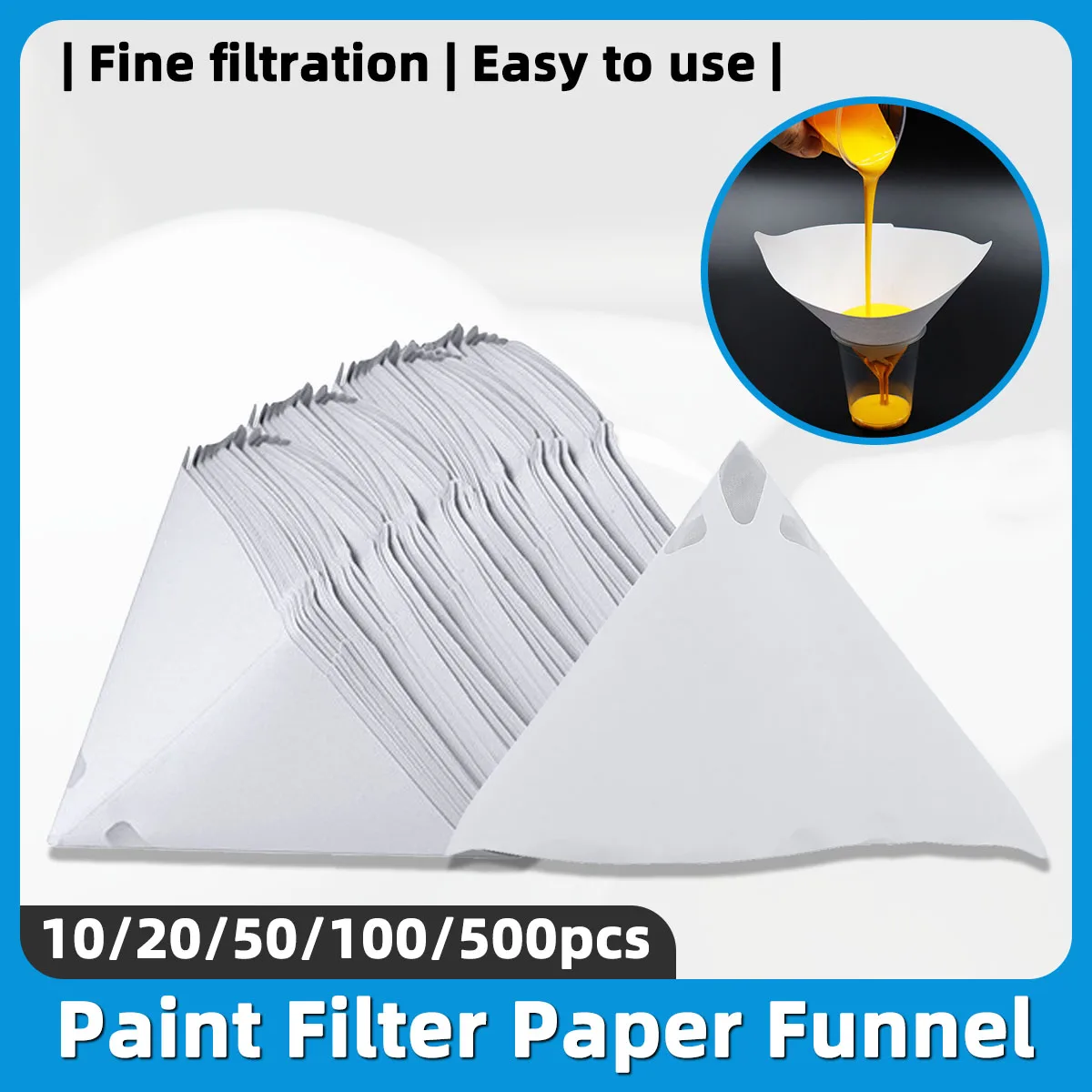 Disposable Paper Filter Screen Paint Mesh Filter Paper Funnel Paint Spray Mesh Cone Nylon Micron Paper Funnel Paint Filter Paper
Disposable Paper Filter Screen Paint Mesh Filter Paper Funnel Paint Spray Mesh Cone Nylon Micron Paper Funnel Paint Filter Paper
