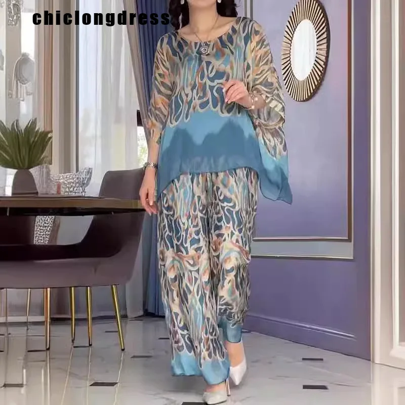 Summer Fashion Printed Two Piece Set Women Casual Loose Chiffon Top Wide Leg Pants Two Piece Set Women
Summer Fashion Printed Two Piece Set Women Casual Loose Chiffon Top Wide Leg Pants Two Piece Set Women