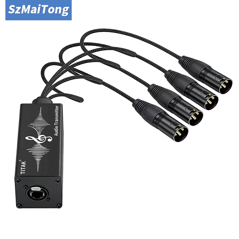 TITAK 4CH Balanced Audio Extender RJ45 Cat6 Shielded for Mic Mixer Stage Lighting Live Broadcast PA System Gear
TITAK 4CH Balanced Audio Extender RJ45 Cat6 Shielded for Mic Mixer Stage Lighting Live Broadcast PA System Gear