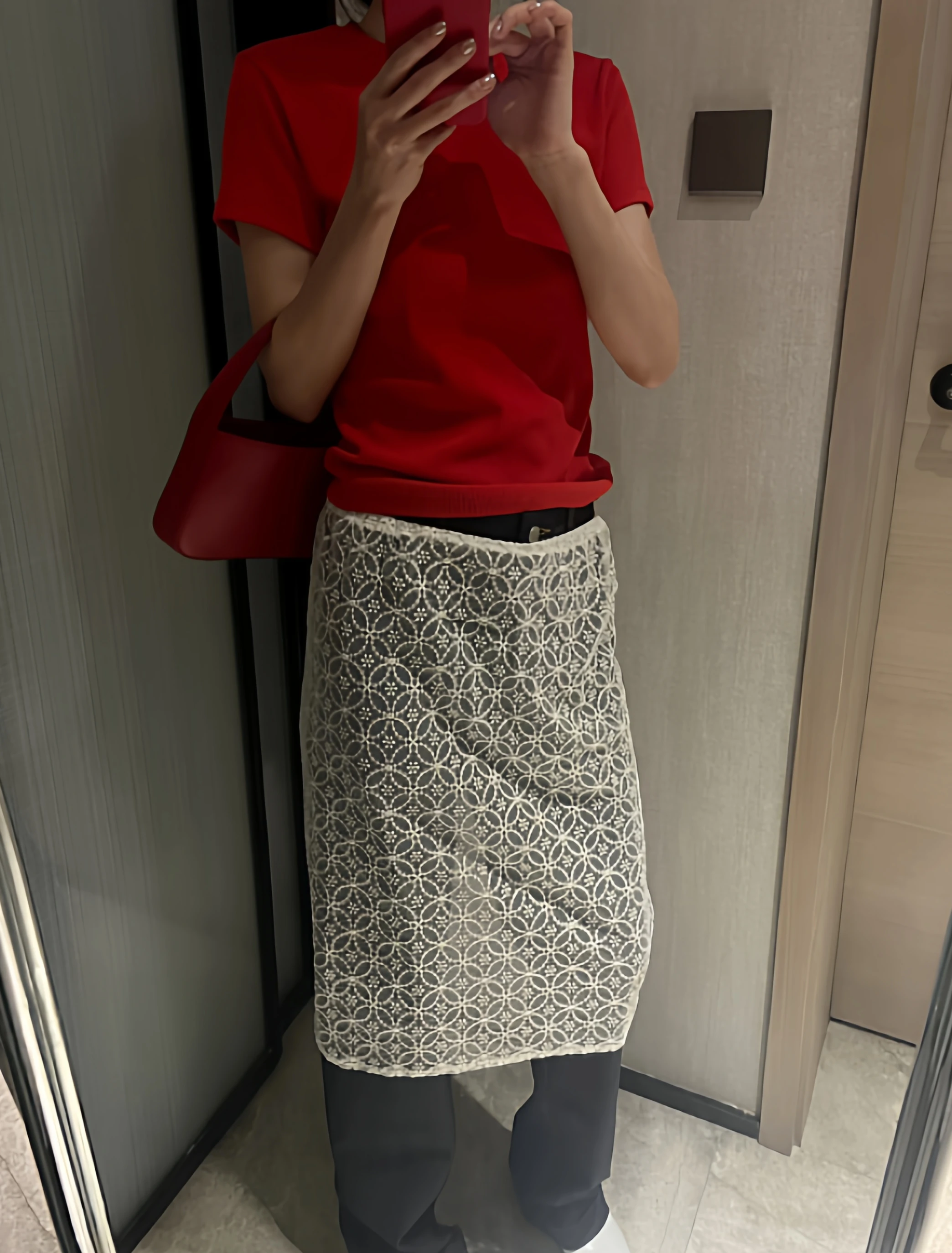 Elegant High Waist A-Line Lace Half Skirt Women's Outerwear Spring Season Curtain Slimming White Color Fashionable Trend
Elegant High Waist A-Line Lace Half Skirt Women's Outerwear Spring Season Curtain Slimming White Color Fashionable Trend
