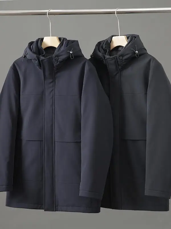 Men's 90 White Duck down Jacket Winter Warm Three-in-One Hooded Puffer Coat Business Casual Polyester Fiber Youth Outerwear
Men's 90 White Duck down Jacket Winter Warm Three-in-One Hooded Puffer Coat Business Casual Polyester Fiber Youth Outerwear