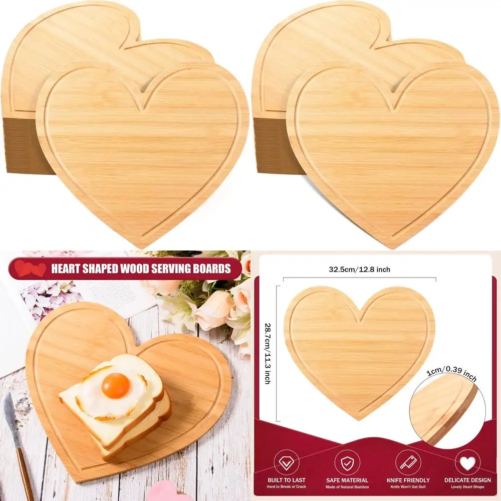 Бамбуковые разделочные доски в форме сердца на День святого Валентина с пазом для сока, 12,8x11,3, набор из 12 штук для подарков на свадьбу или новоселье
Бамбуковые разделочные доски в форме сердца на День святого Валентина с пазом для сока, 12,8x11,3, набор из 12 штук для подарков на свадьбу или новоселье