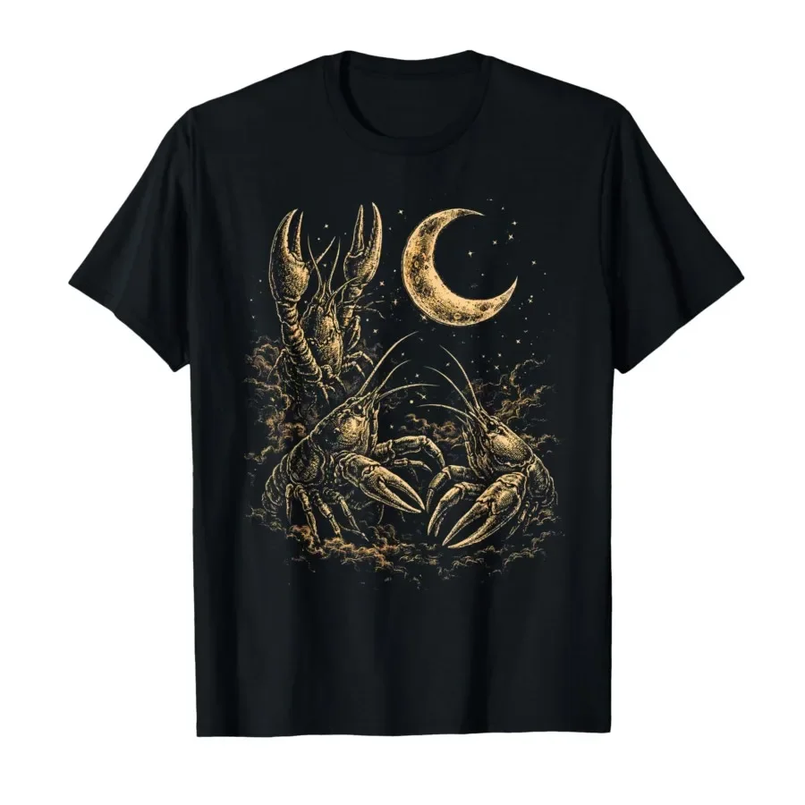 Three Crawfish Moon Galaxy Space Retro Animal T-shirt For Men Women 100% Cotton T Shirts Short Sleeve Tops 0424-3
Three Crawfish Moon Galaxy Space Retro Animal T-shirt For Men Women 100% Cotton T Shirts Short Sleeve Tops 0424-3
