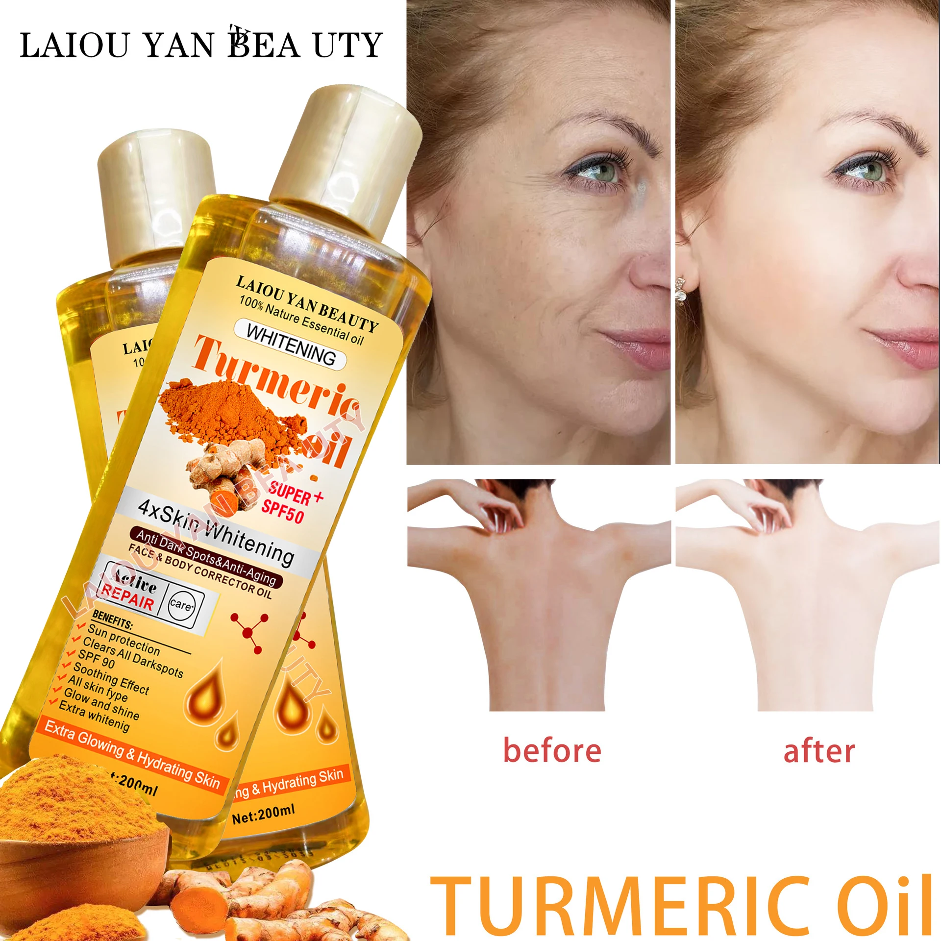 Ginger Turmeric Massage Essential Oil Repair Skin Facial Body SPA Moisturizing Plant Oil Burner Anti Wrinkle Remove Dark Spots
Ginger Turmeric Massage Essential Oil Repair Skin Facial Body SPA Moisturizing Plant Oil Burner Anti Wrinkle Remove Dark Spots