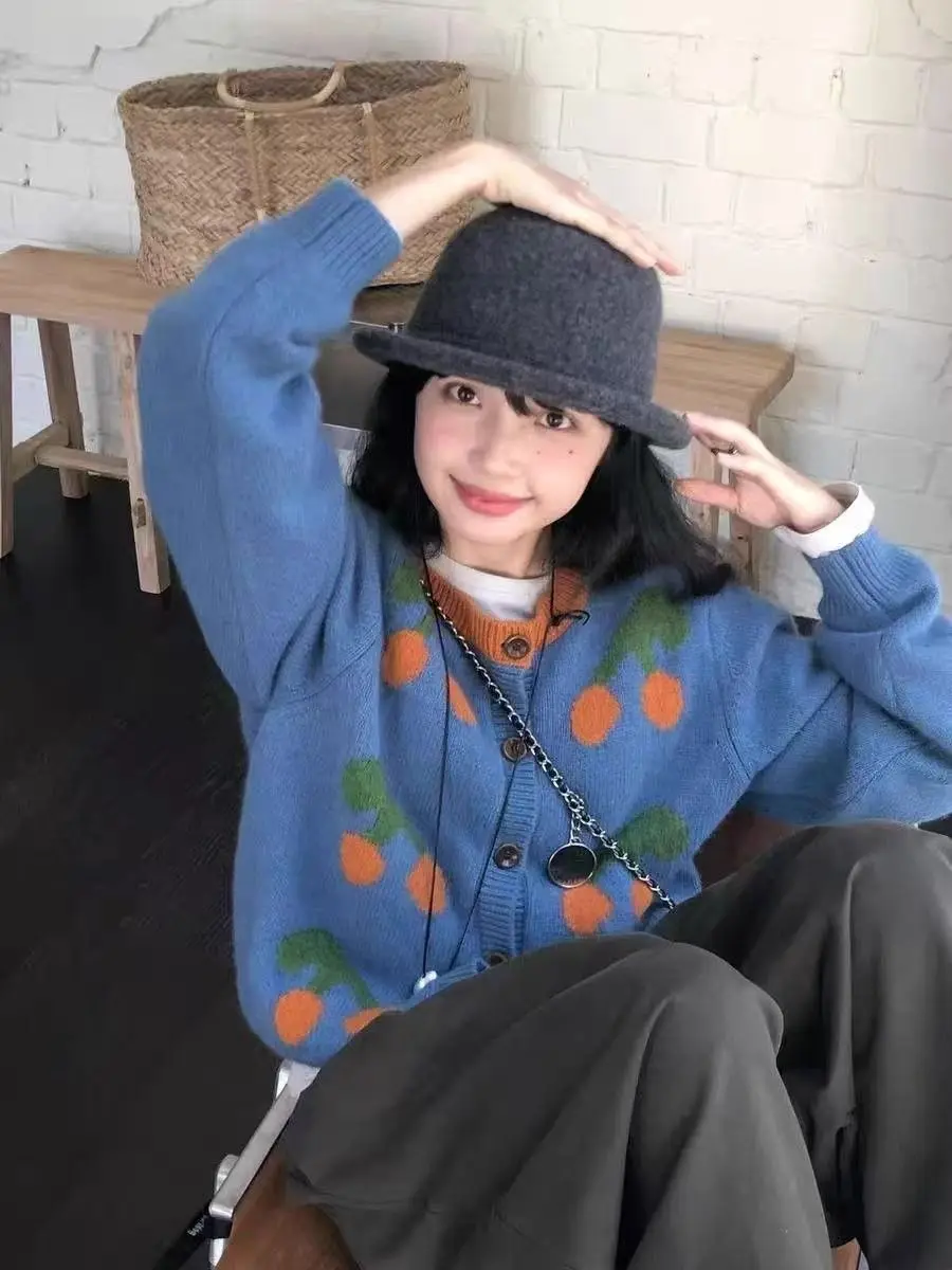 Корейский модный вязаный кардиган, осень 2022, новый жаккардовый свитер, пальто, нежный топ с круглым вырезом и длинными рукавами, повседневная куртка
Корейский модный вязаный кардиган, осень 2022, новый жаккардовый свитер, пальто, нежный топ с круглым вырезом и длинными рукавами, повседневная куртка