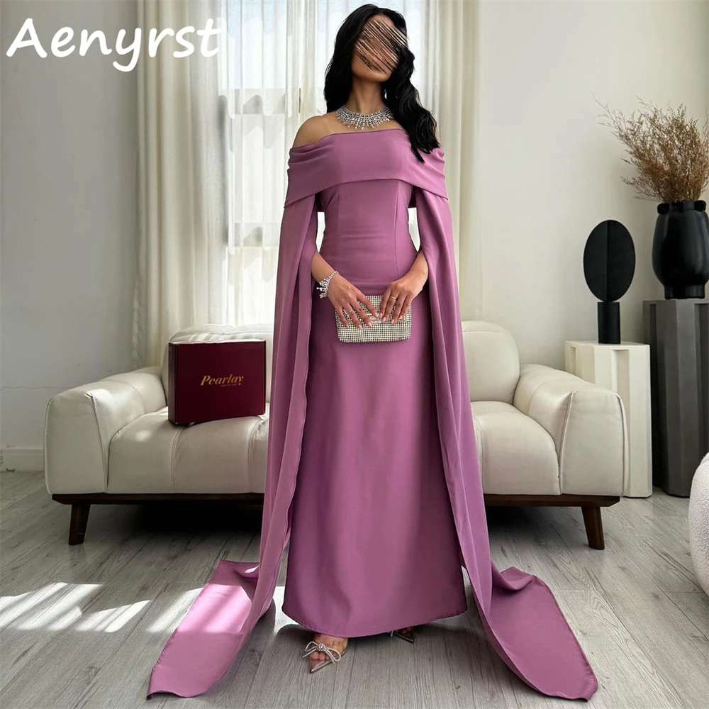 Aenyrst Simple Off The Shoulder Long Sleeves Prom Dresses Boat-Neck Mermaid customized Evening Gowns Ankle Length Party Dress
Aenyrst Simple Off The Shoulder Long Sleeves Prom Dresses Boat-Neck Mermaid customized Evening Gowns Ankle Length Party Dress
