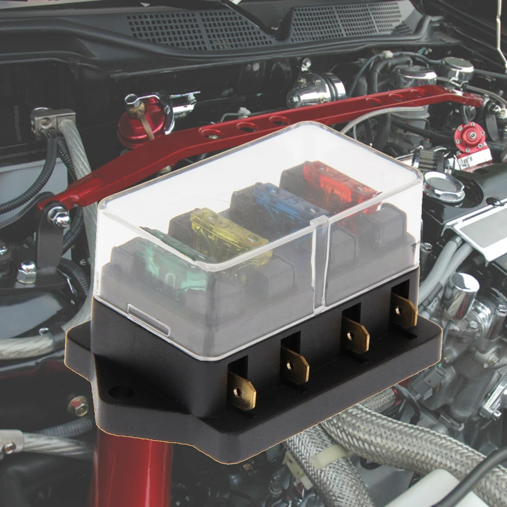 4 Way Blade Box Block Holder Vibration Resistant 4 Way Blade Box Holder Car Vehicle Circuit Accessory
4 Way Blade Box Block Holder Vibration Resistant 4 Way Blade Box Holder Car Vehicle Circuit Accessory