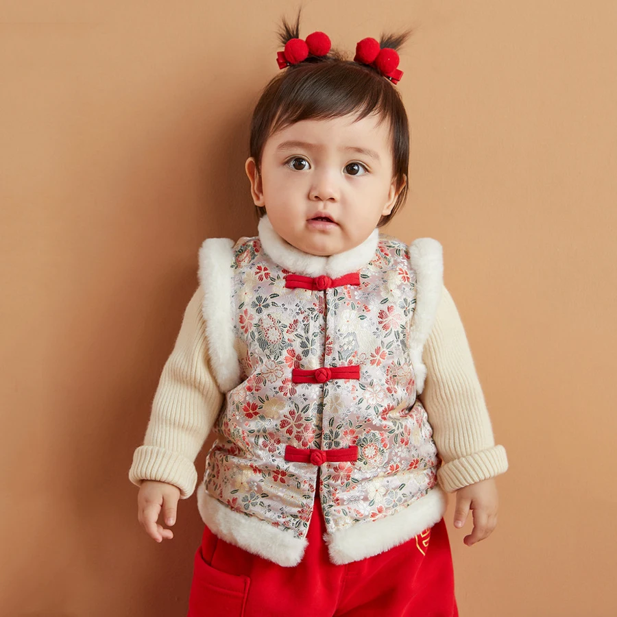 13Colors Newborn Baby Chinese Style Cotton Vest Fur Tops Kids Girl Boy Tang Suit Waistcoat New Year Outfits Oriental Clothing
13Colors Newborn Baby Chinese Style Cotton Vest Fur Tops Kids Girl Boy Tang Suit Waistcoat New Year Outfits Oriental Clothing