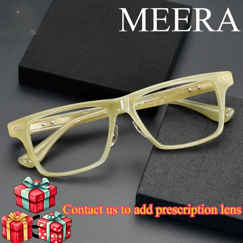New Luxury Retro Stripe Gold Horn Square Optical Frame Gold Trim Titanium Acetate Eyeglasses for Weekend Styling&Casual Outings
New Luxury Retro Stripe Gold Horn Square Optical Frame Gold Trim Titanium Acetate Eyeglasses for Weekend Styling&Casual Outings