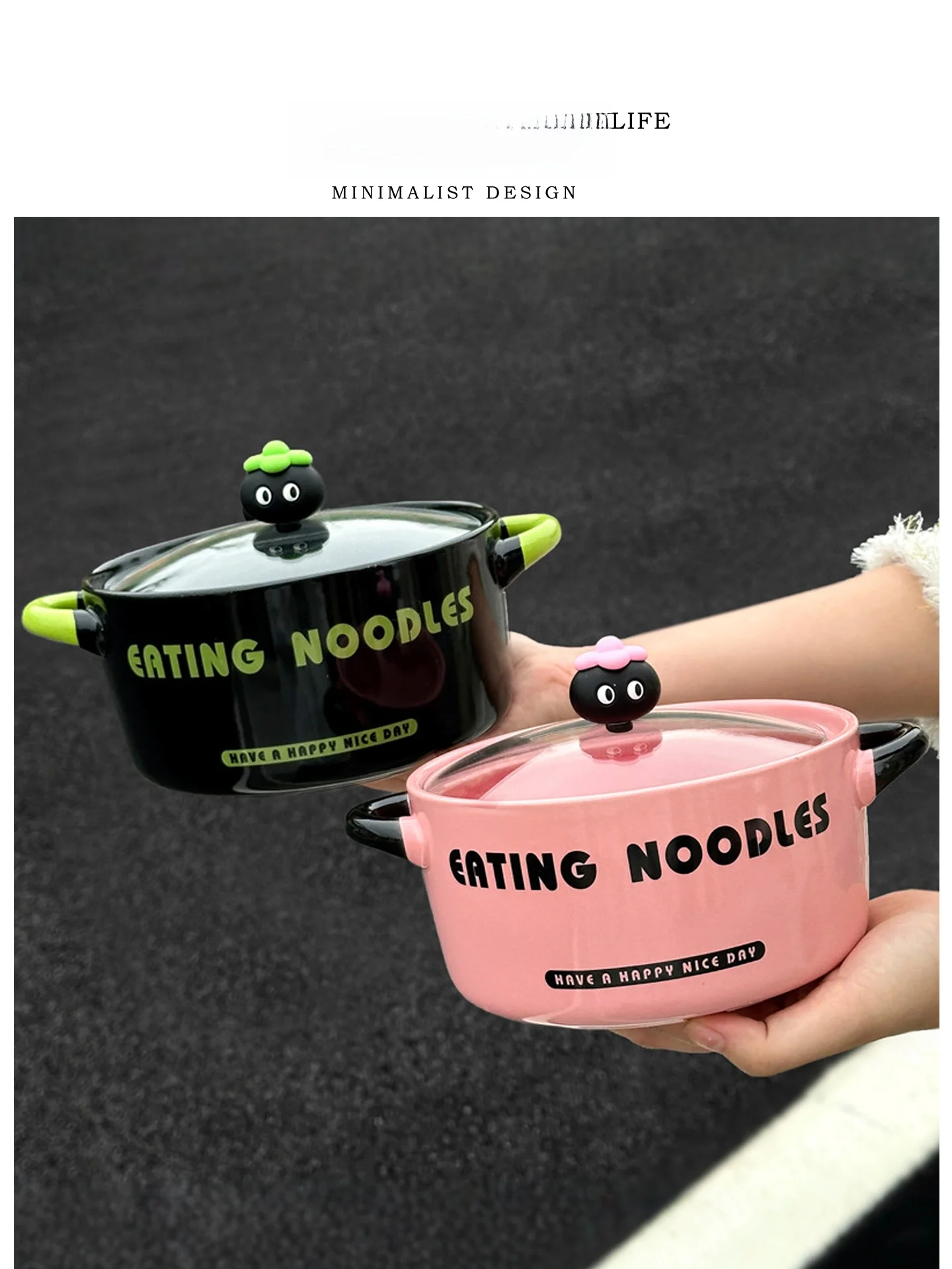 Tlife Cerc Большая креативная суповая миска с двумя ручками для домашнего использования, милая миска для хлопьев, миска для лапши быстрого приготовления
Tlife Cerc Большая креативная суповая миска с двумя ручками для домашнего использования, милая миска для хлопьев, миска для лапши быстрого приготовления