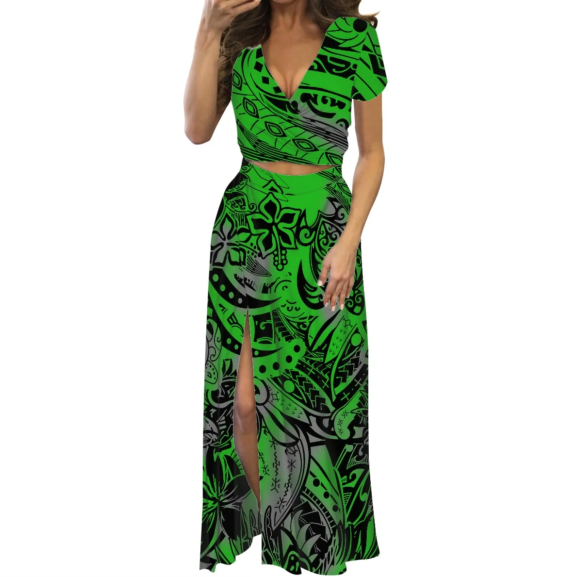 HYCOOL Polynesian Tribal Green Summer Casual Women Sets Clothes Outfit Sexy Top And Skirt Set Fashion Elegant Dresses For Women
HYCOOL Polynesian Tribal Green Summer Casual Women Sets Clothes Outfit Sexy Top And Skirt Set Fashion Elegant Dresses For Women