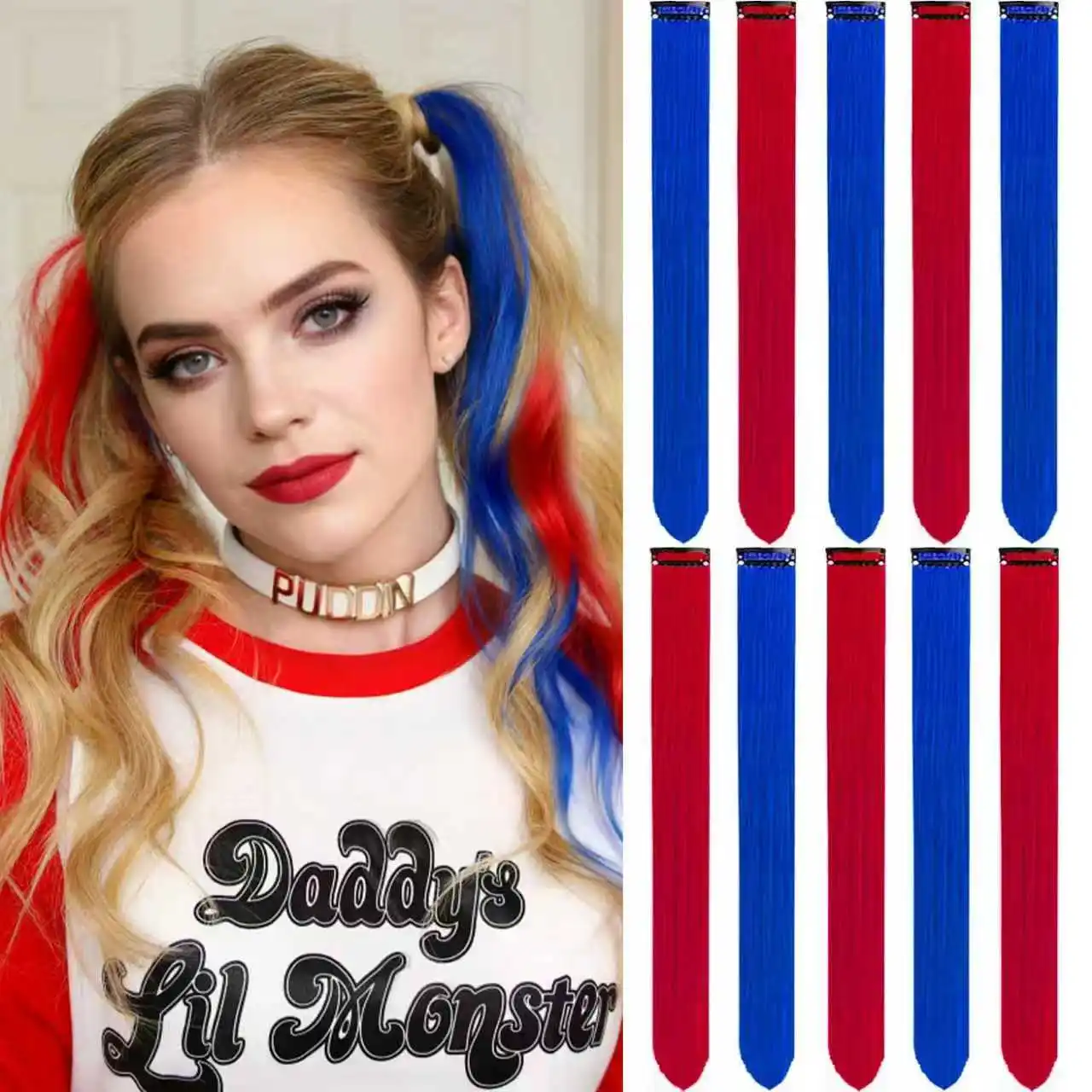 10PCS/Pack Colored Party Highlights Clip in Hair Extensions for Girls 22 Inches Omber colors Straight Hair Synthetic Hairpieces
10PCS/Pack Colored Party Highlights Clip in Hair Extensions for Girls 22 Inches Omber colors Straight Hair Synthetic Hairpieces