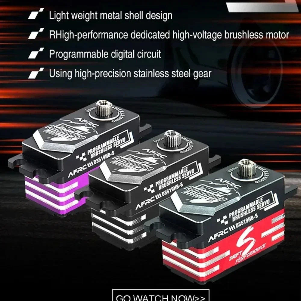 D3519HB-S Low Profile Programmable HV Brushless Servo for Etc Drift RC Car DIY Assembly Upgrading
D3519HB-S Low Profile Programmable HV Brushless Servo for Etc Drift RC Car DIY Assembly Upgrading
