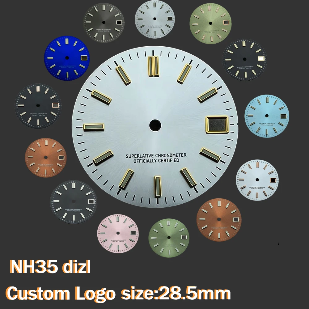 2026 new luminous men's watch dial 28.5mm NH35 suitable for NH35 movement watch modification accessories
2026 new luminous men's watch dial 28.5mm NH35 suitable for NH35 movement watch modification accessories