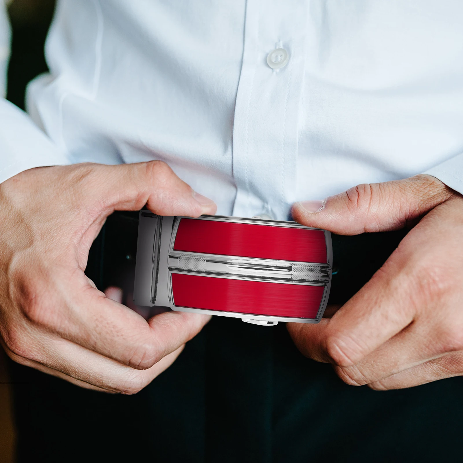 While Belt Buckle Automatic Men Dress Accessory Fashionable Jeans Alloy Clothing Red Waist Man
While Belt Buckle Automatic Men Dress Accessory Fashionable Jeans Alloy Clothing Red Waist Man